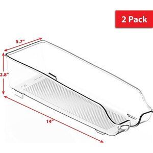 Soda Can Organizer for Pantry/Refrigerator, Clear, Set of 2